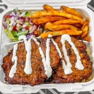 Fish With Chapli Over Rice