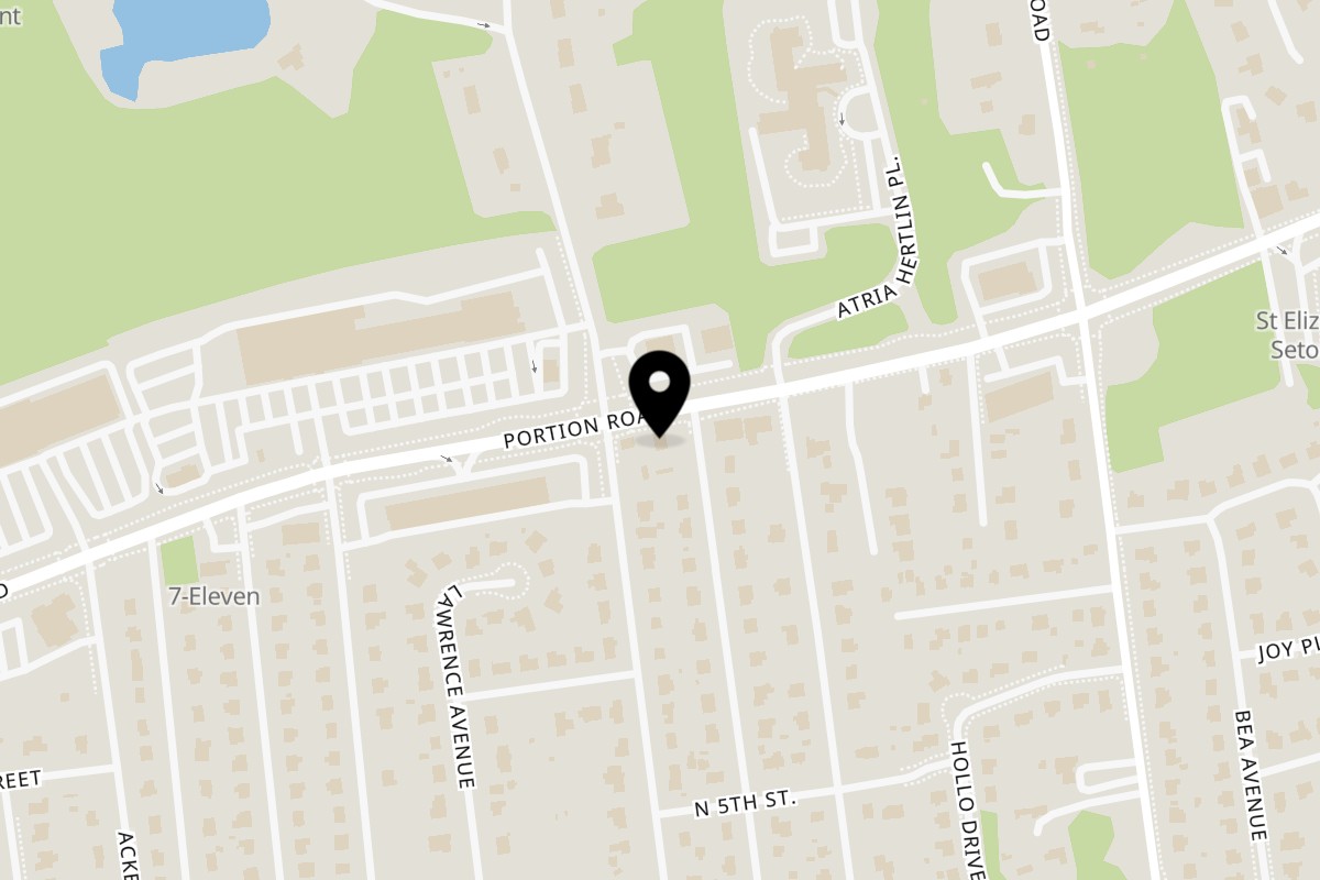 Map showing the location of Hamza & Madina Halal Food Ronkonkoma on 630 Portion Rd in Ronkonkoma